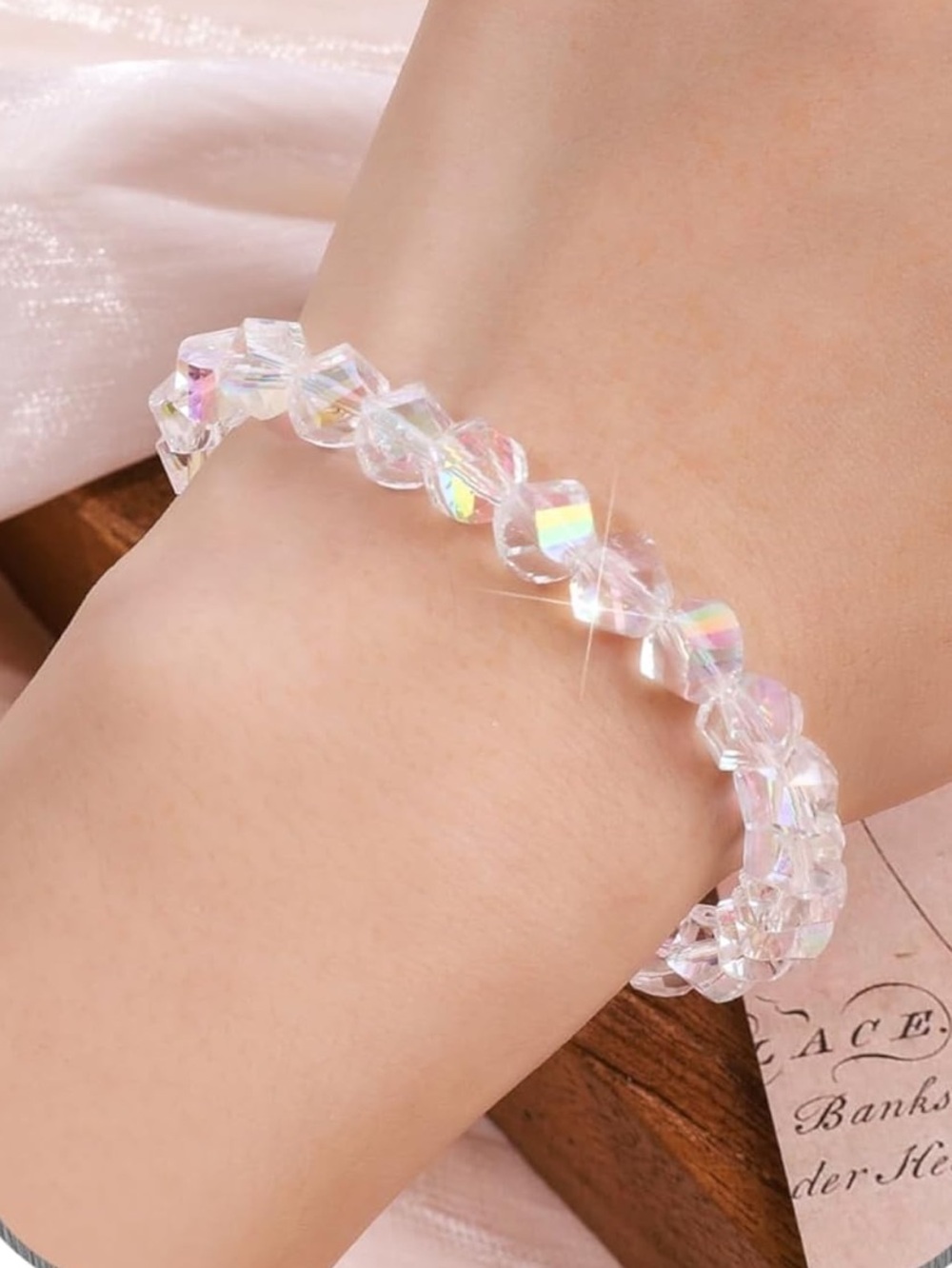 Bracelet- Stretch Crystal Beads Bracelets for fWomen Trendy
Faceted, sparkling c